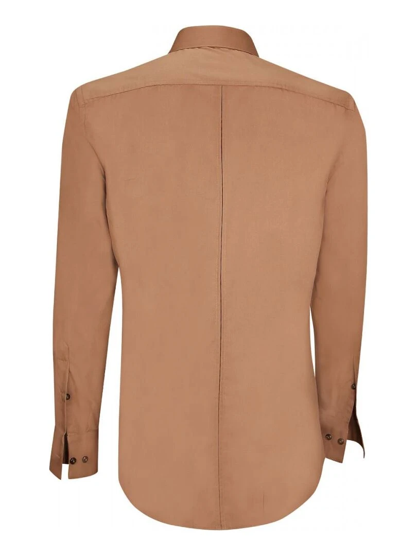 Chemise en popeline GIACOMO Marron