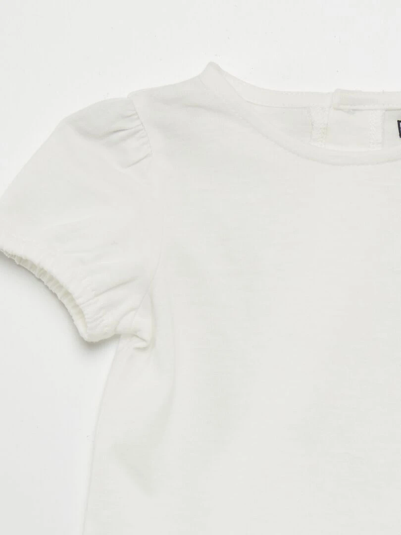 Ensemble salopette + t shirt   2 pièces   Rose