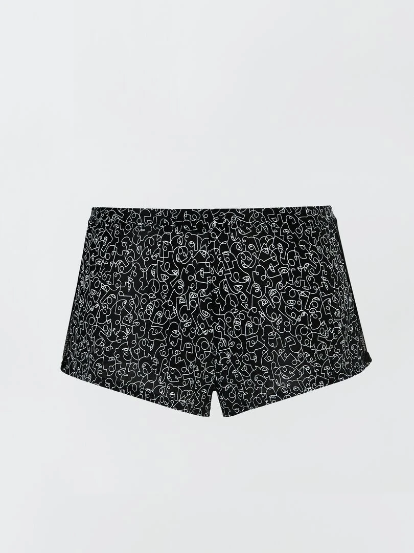 Short pyjama 'Billet Doux'   Noir