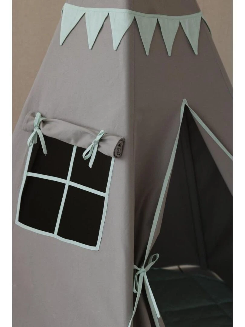 Tente Tipi avec guirlande   Vert Menthe   Moi Mili   N/A