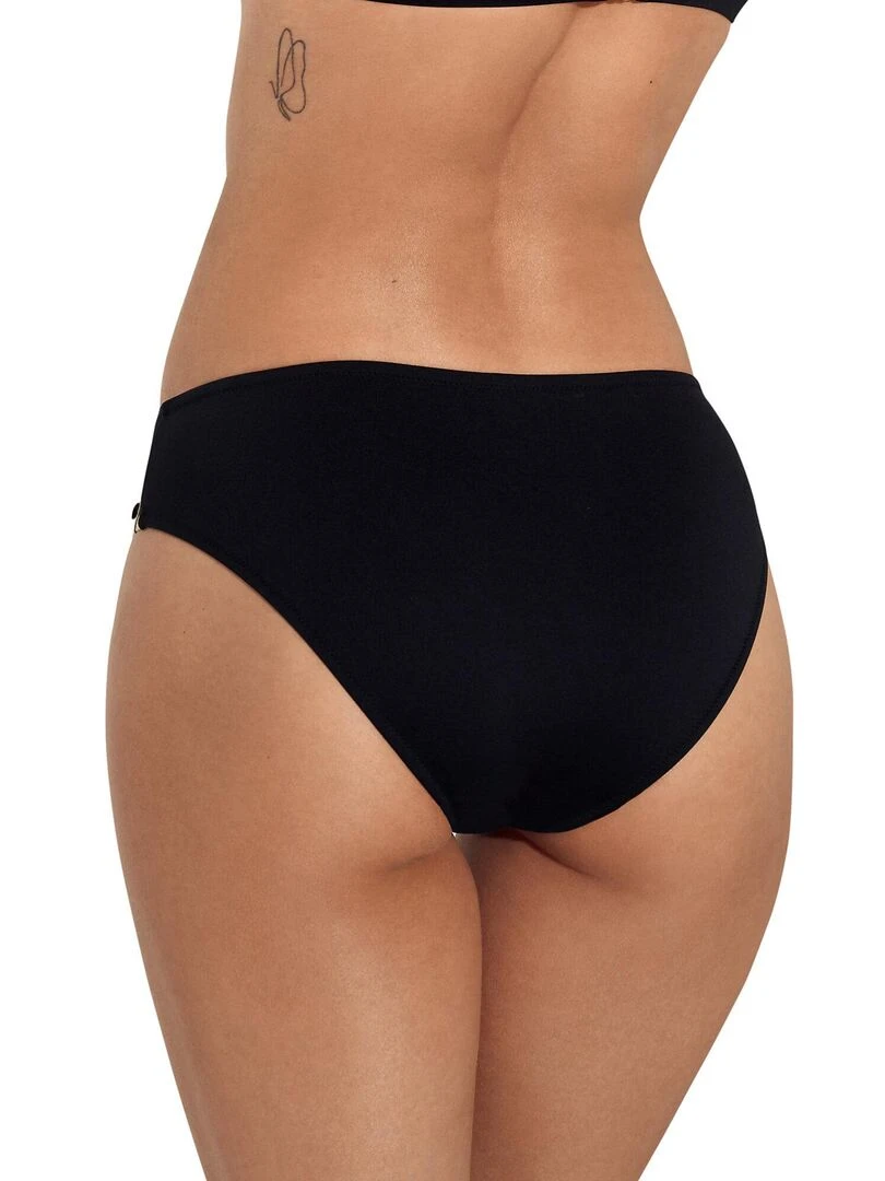 Bas maillot slip de bain taille haute Iceland Noir
