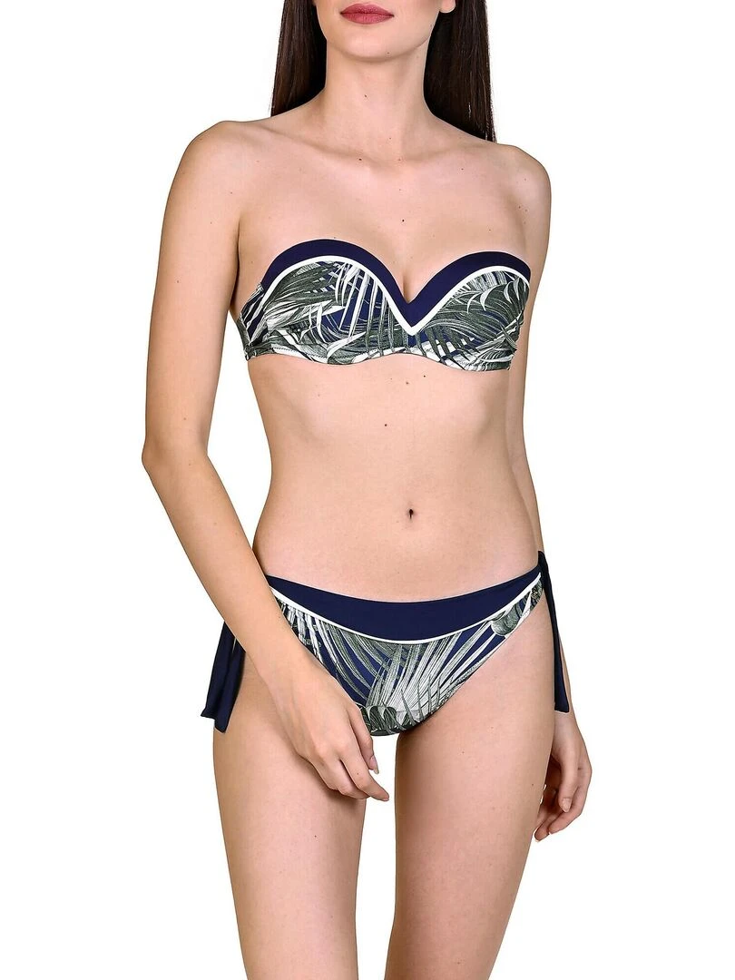 Bas maillot de bain à nouettes Buenos Aires   Bleu