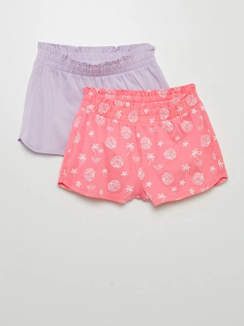 Lot de 2 shorts légers 2 pièces Rose