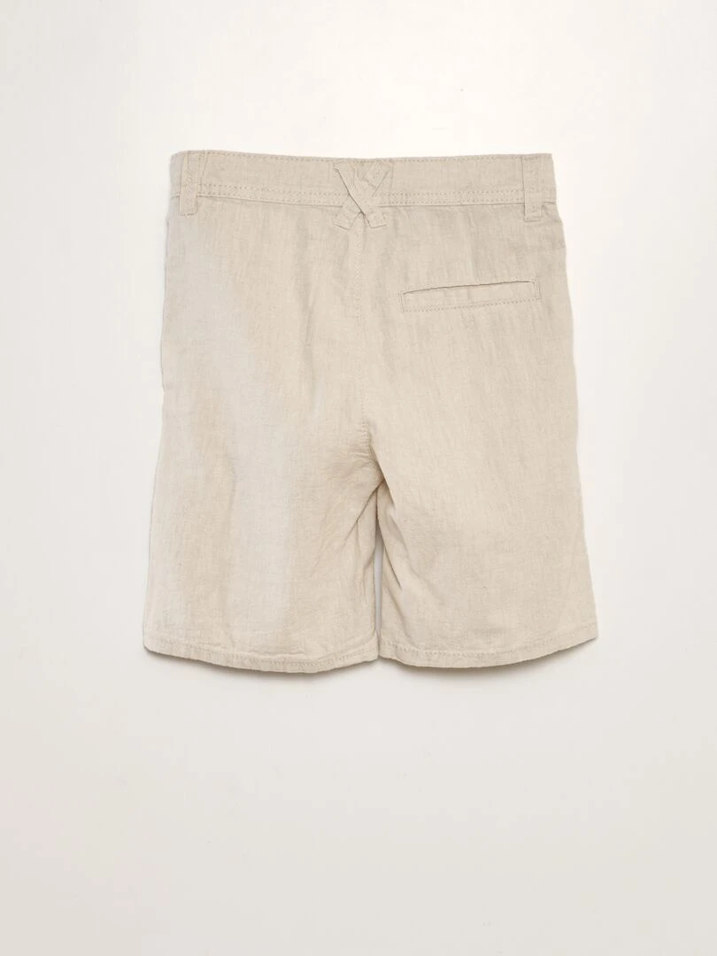 Bermuda chino en lin Beige