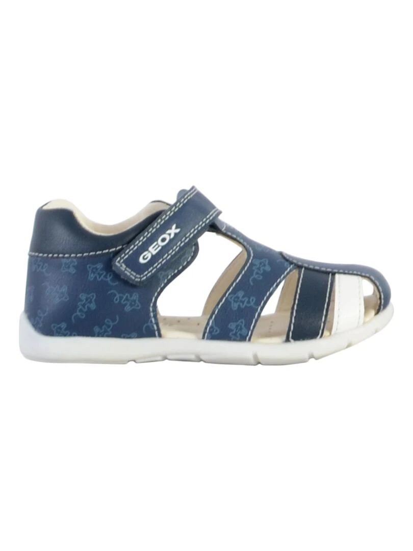 Sandale Cuir Enfant Geox Elthan Bleu marine