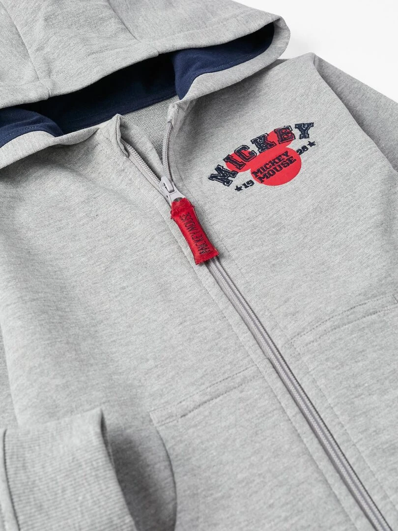 Veste en Coton avec Capuche pour Garçon 'Mickey'   MICKEY   Gris clair