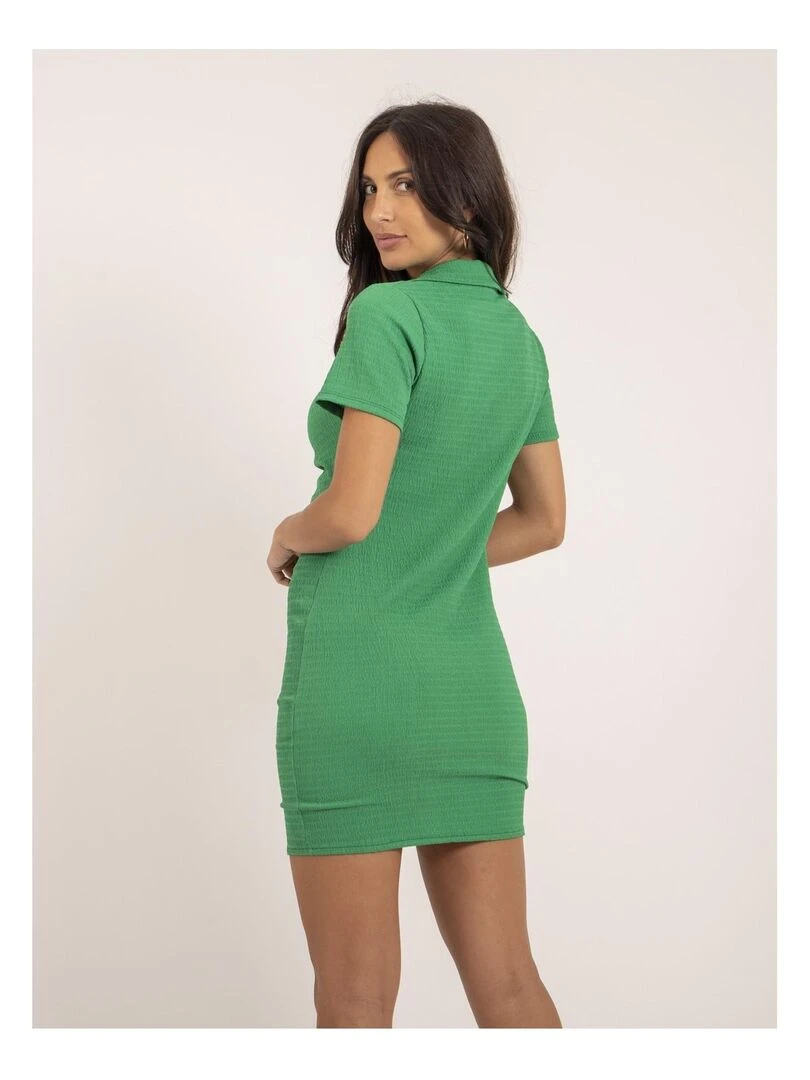 Robe chemise courte IRIKI Vert foncé