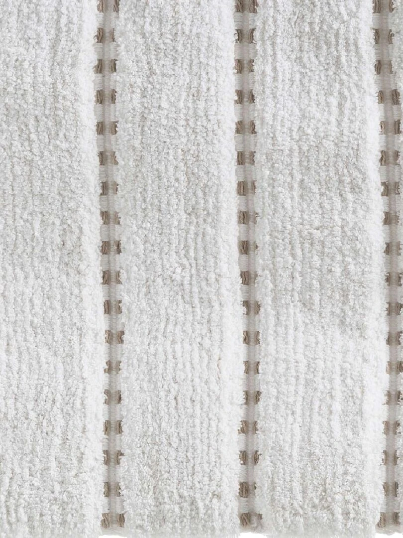 Tapis de bain à pompons   Taupe