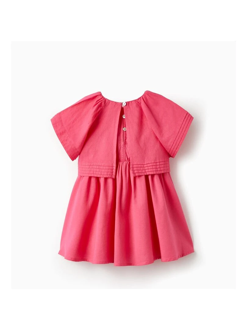 Robe avec superpositions pour bébé fille 'Special Days' manches courtes Rose