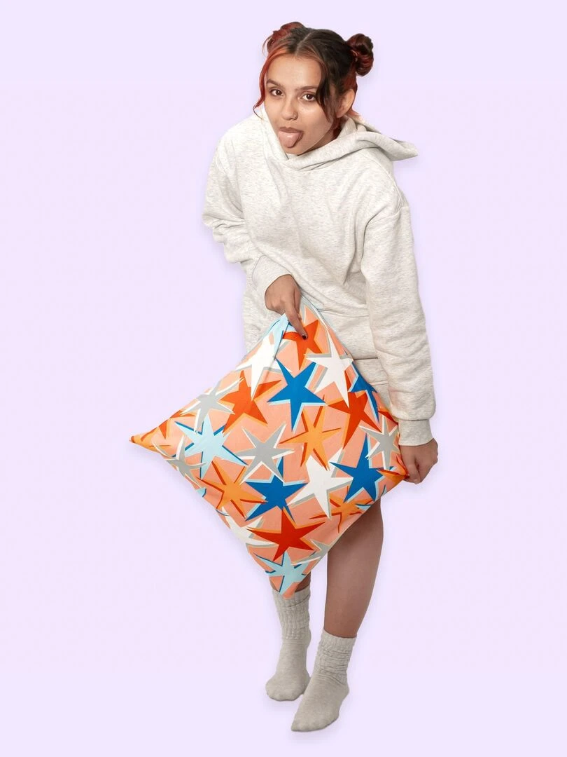 Housse de coussin décoratif Do it "Happyfriday"   Blanc