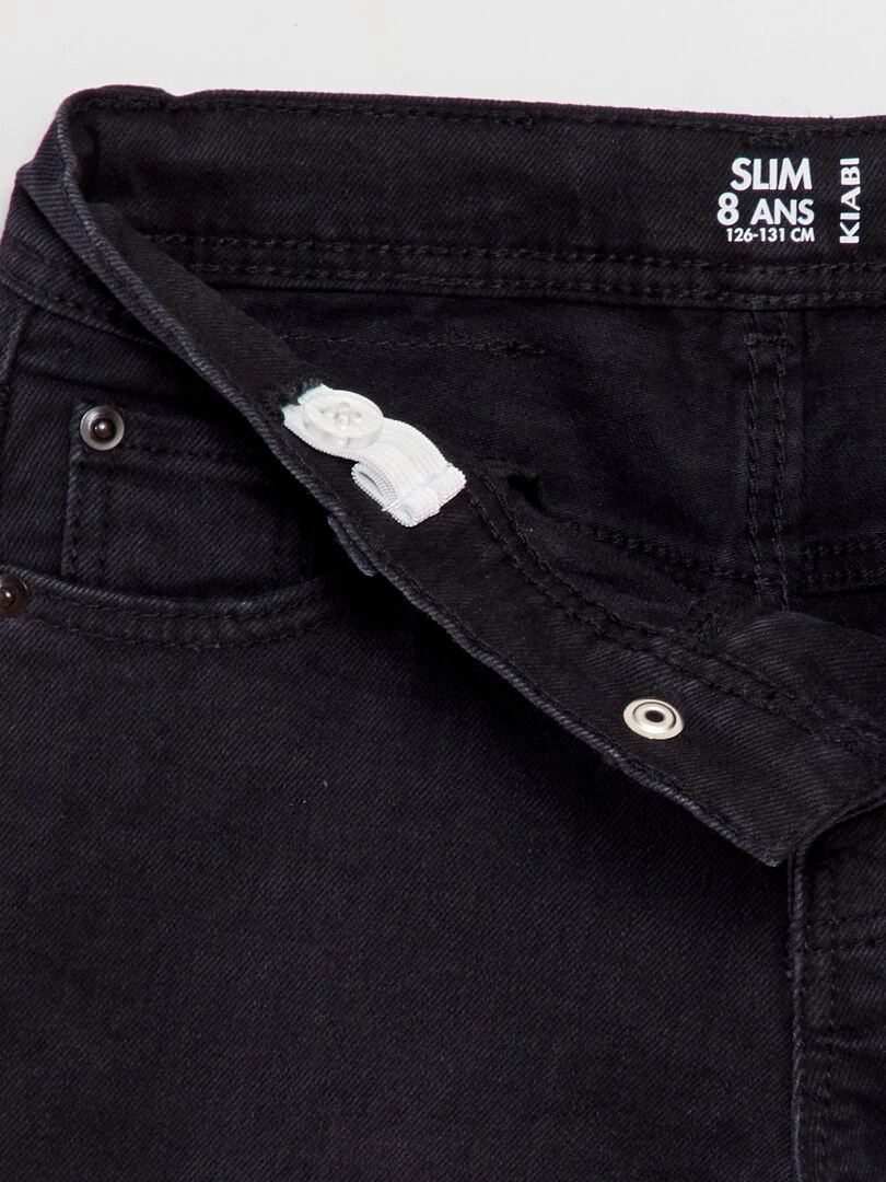 Pantalon slim 5 poches   Noir