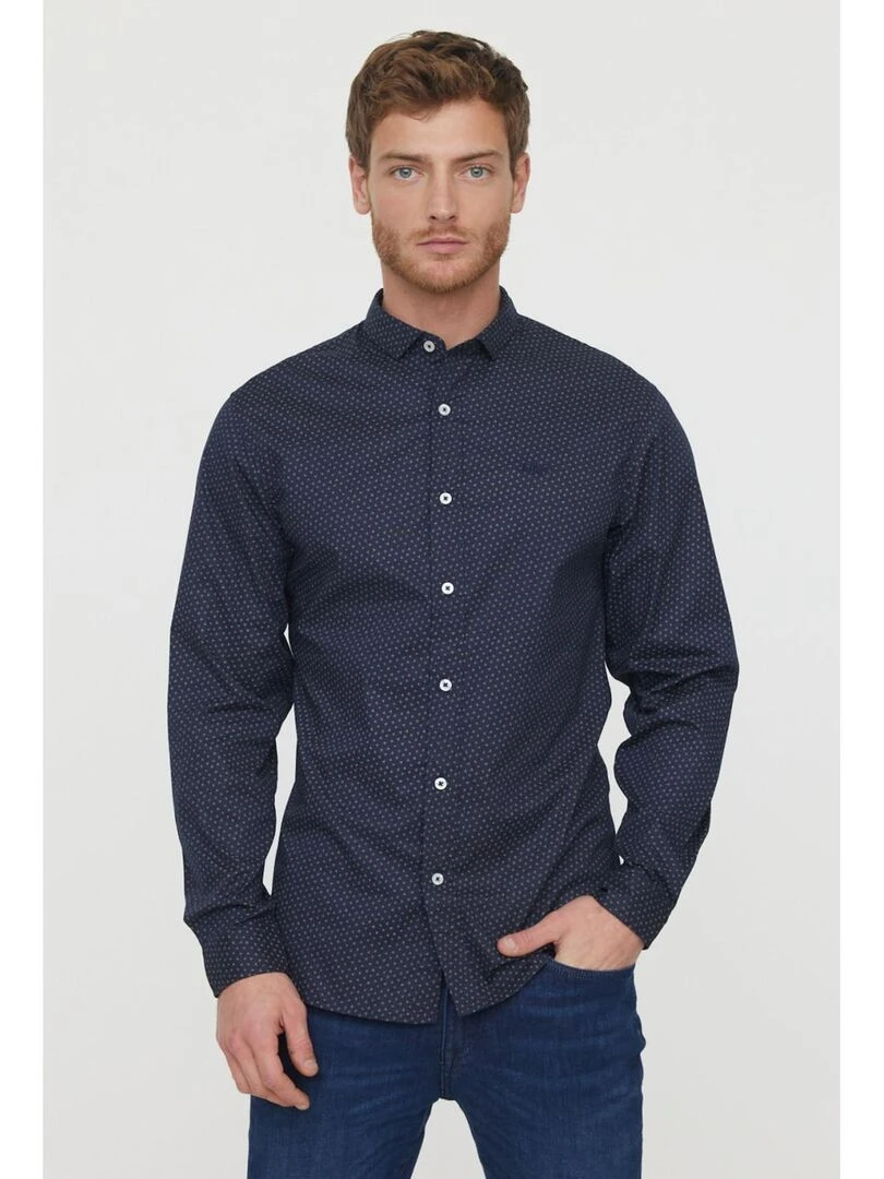 Lee Cooper Chemise manches longues coton DALAS Bleu marine