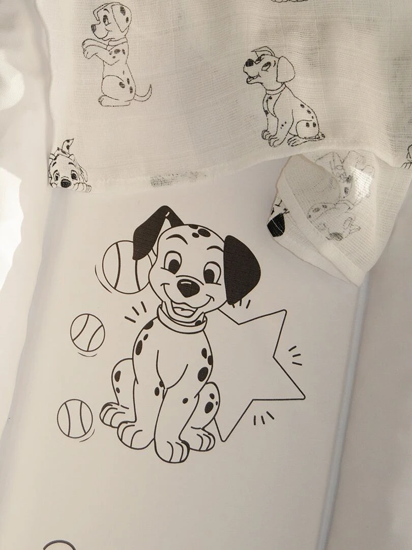 Lot de 3 langes 60x60 cm 101 Dalmatiens   Gris