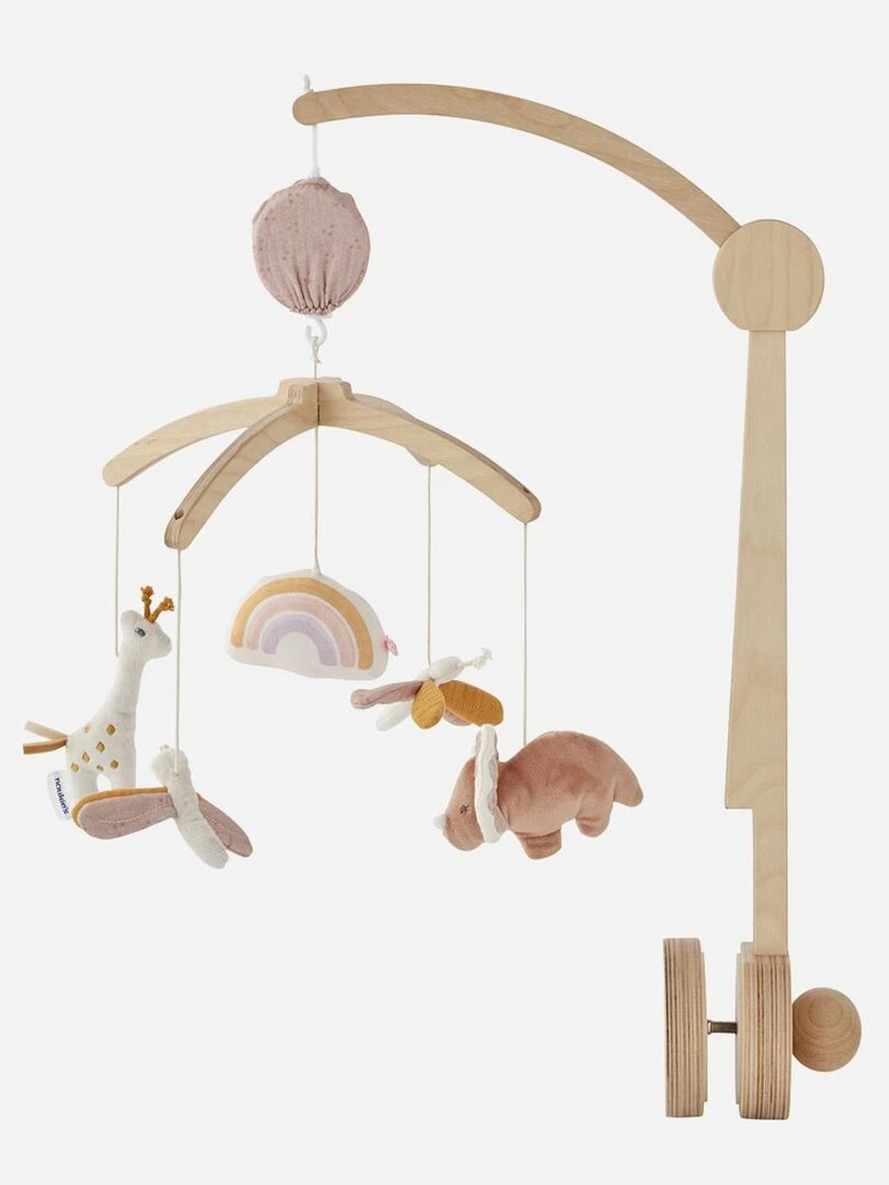 Mobile musical en bois Popsie Noukie's Blanc
