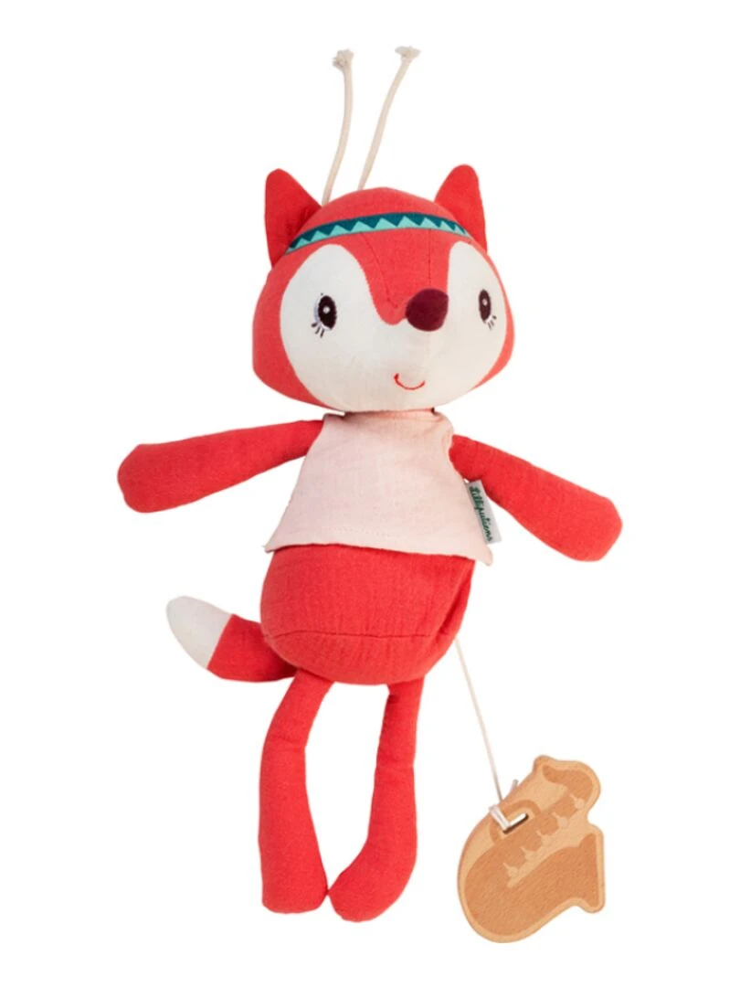 Peluche musicale éco Alice la renarde   Orange