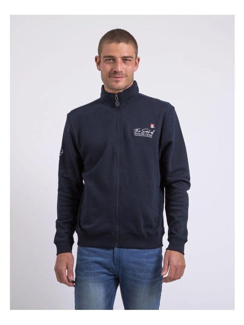 Sweat zippé col montant WALSEA Bleu marine