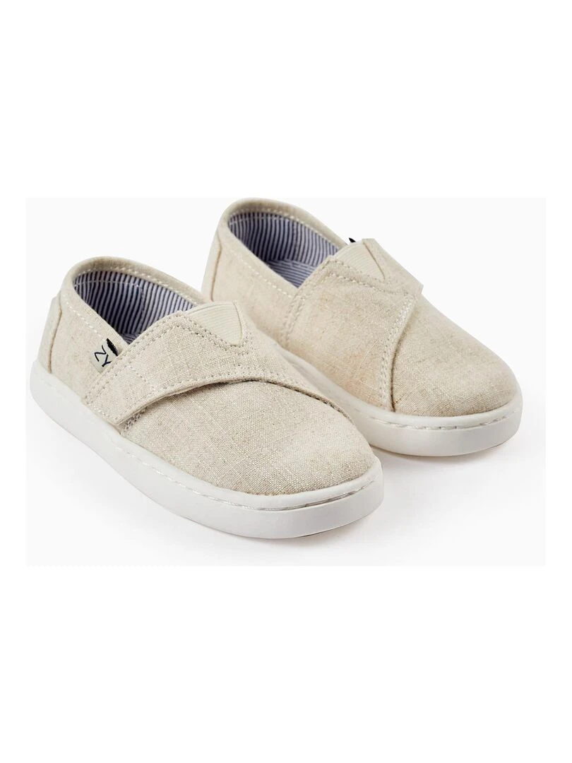 Espadrilles en tissu pour bébé garçon CÉRÉMONIE Beige clair