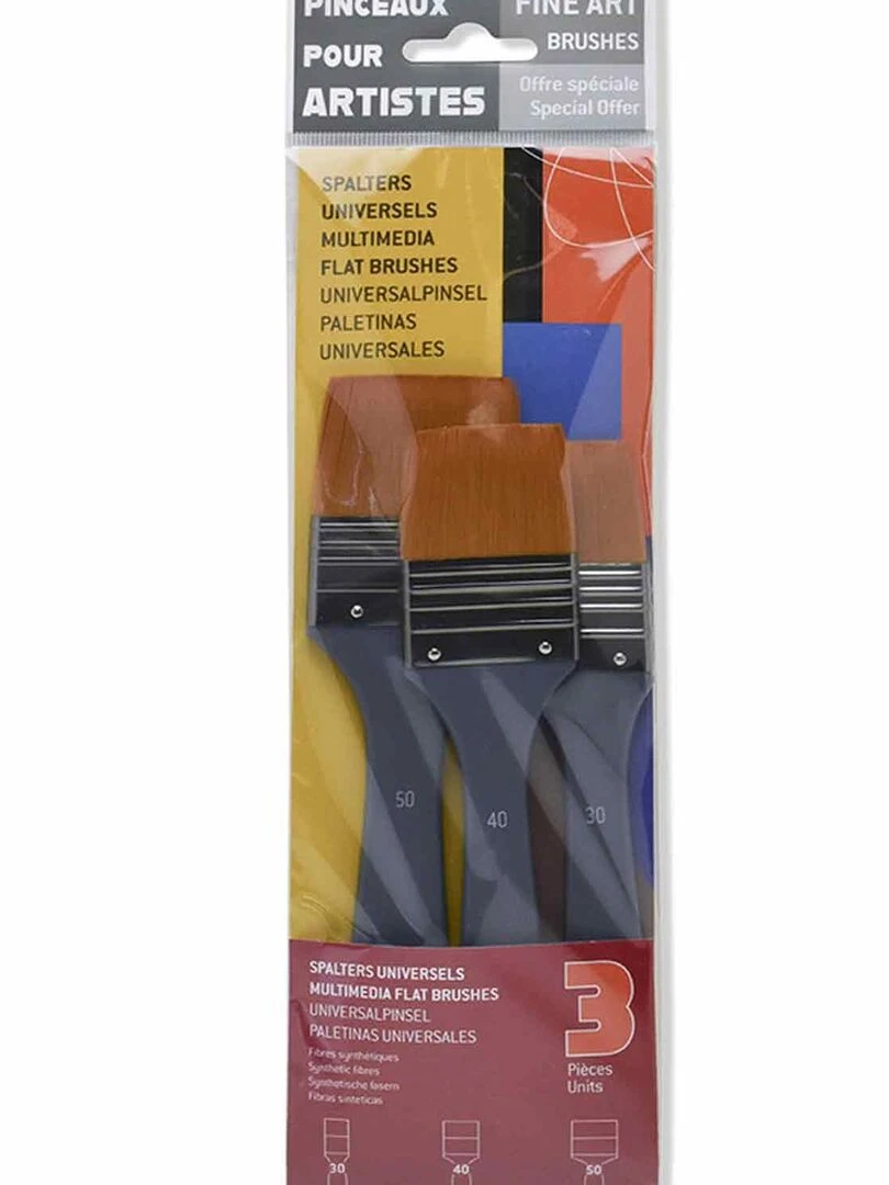 3 pinceaux Spalters en poils synthétiques n°30 40 50   N/A