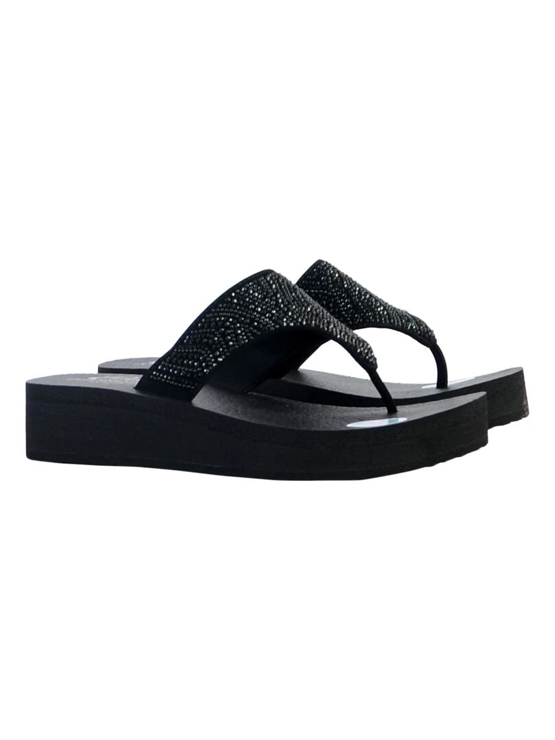 Sandales à Enfiler Skechers Stone Candy   Noir
