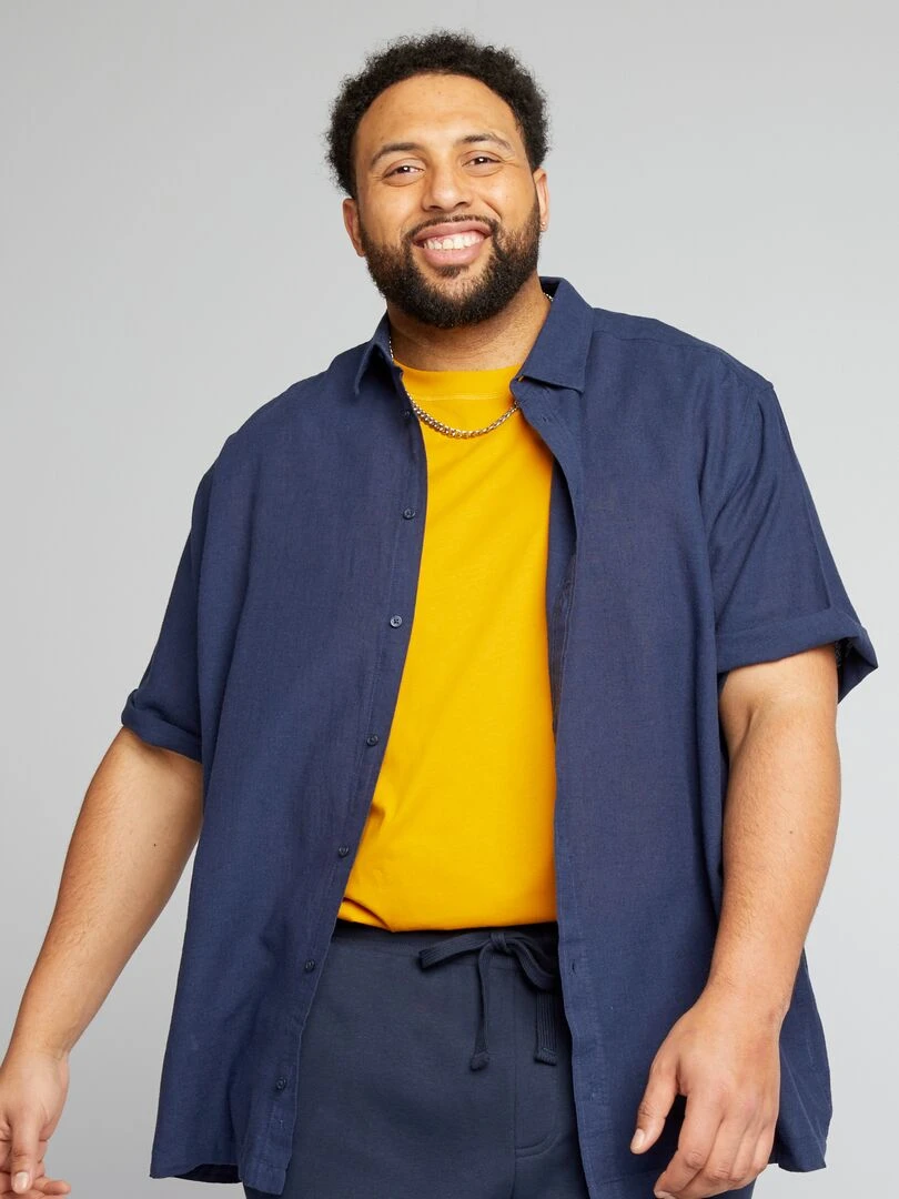 Chemise manches courtes Noir