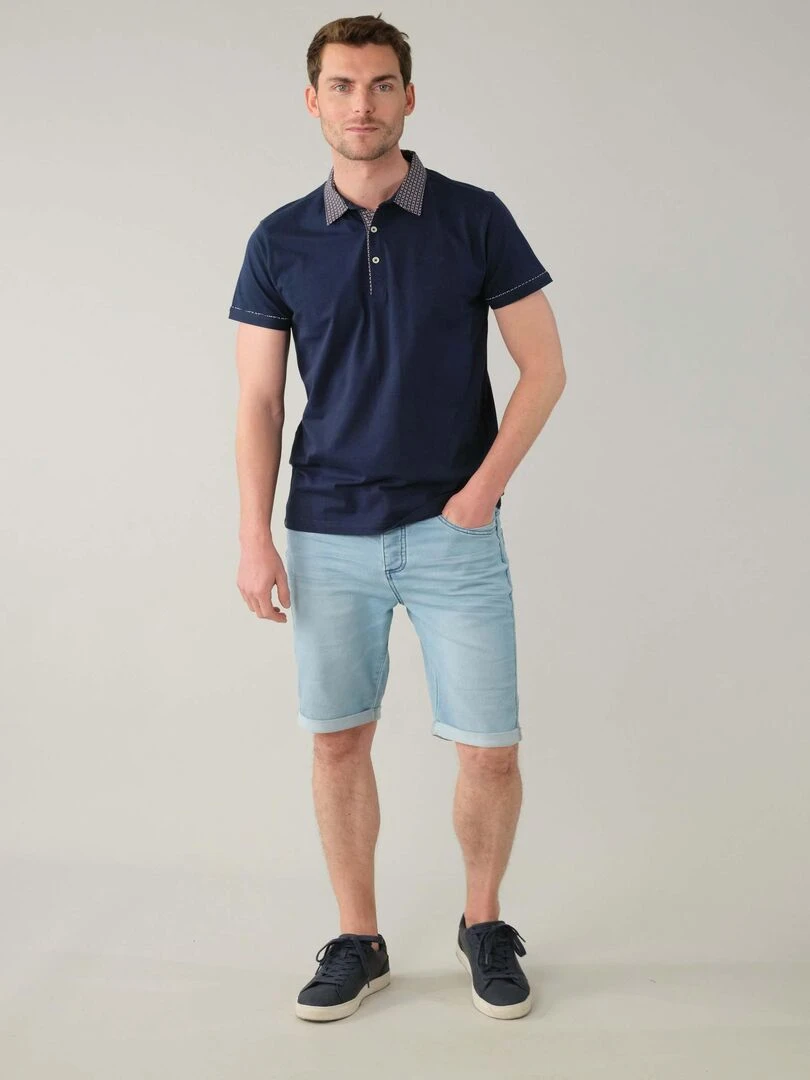 Polo à manches courtes pour homme 'Deeluxe' Bleu marine