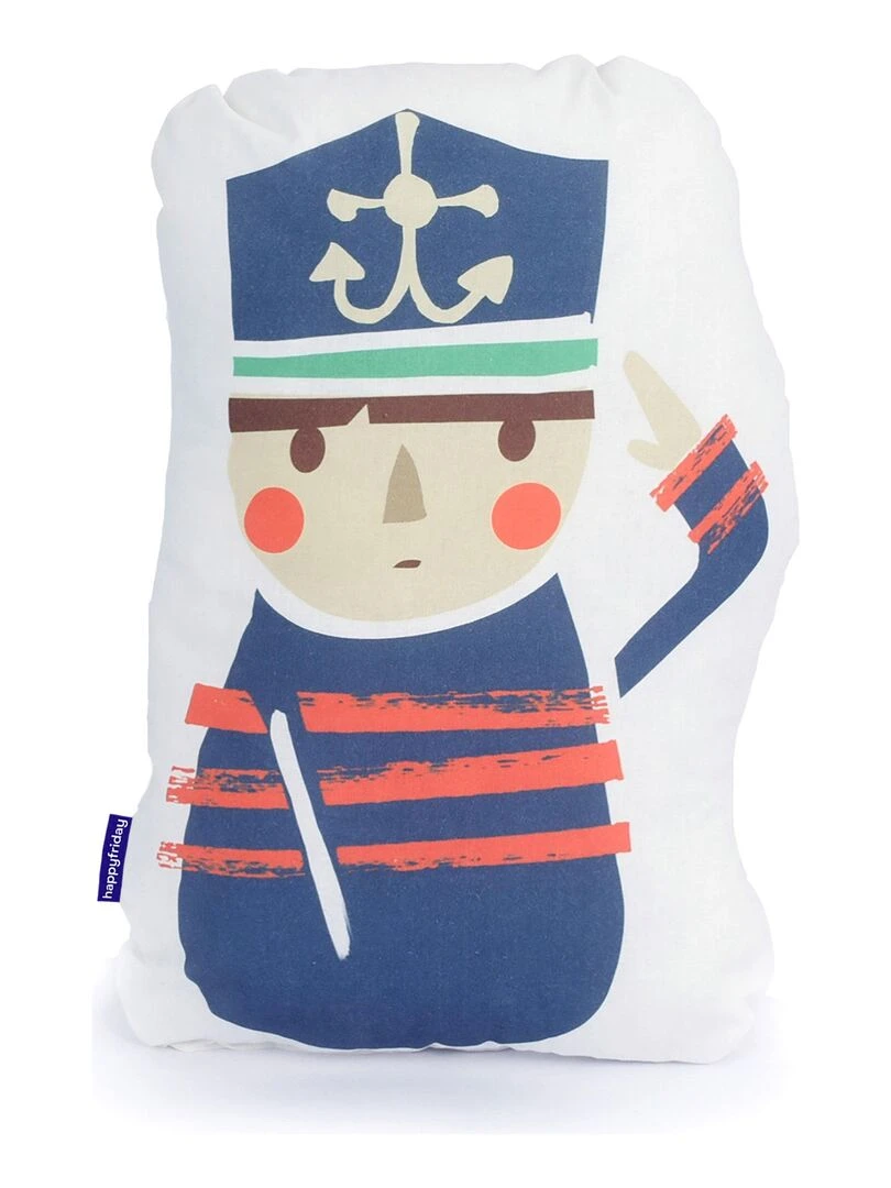 Coussin Ahoy there "Happyfriday" Blanc
