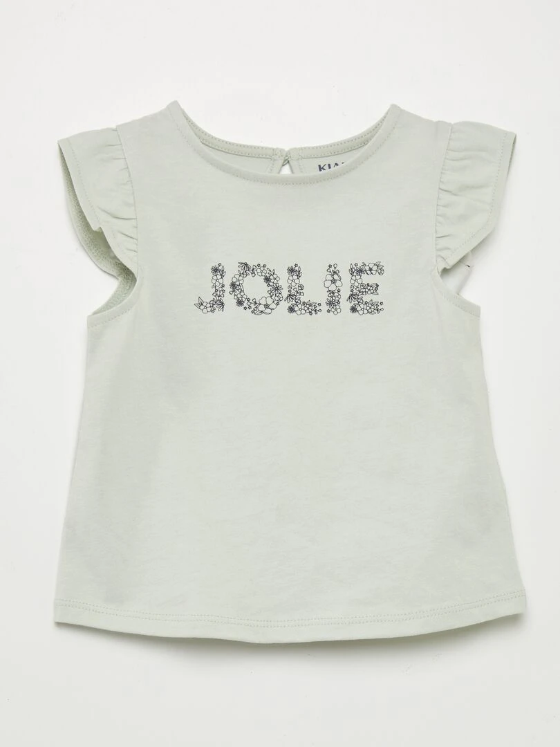 Ensemble t shirt + short imprimé   2 pièces   Bleu marine