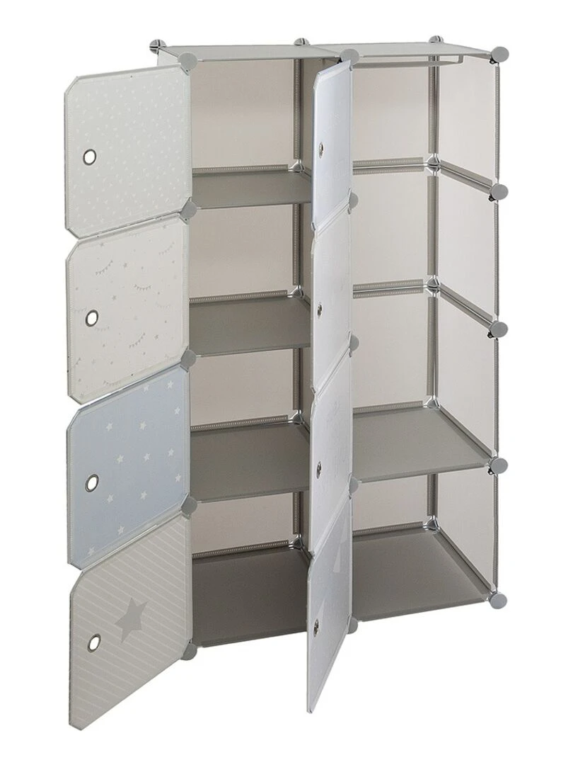 Rangement penderie bleu pour enfant   Bleu