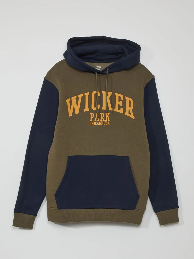 Sweat en molleton à capuche Kaki