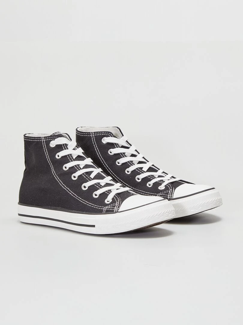 Baskets montantes en toile noir