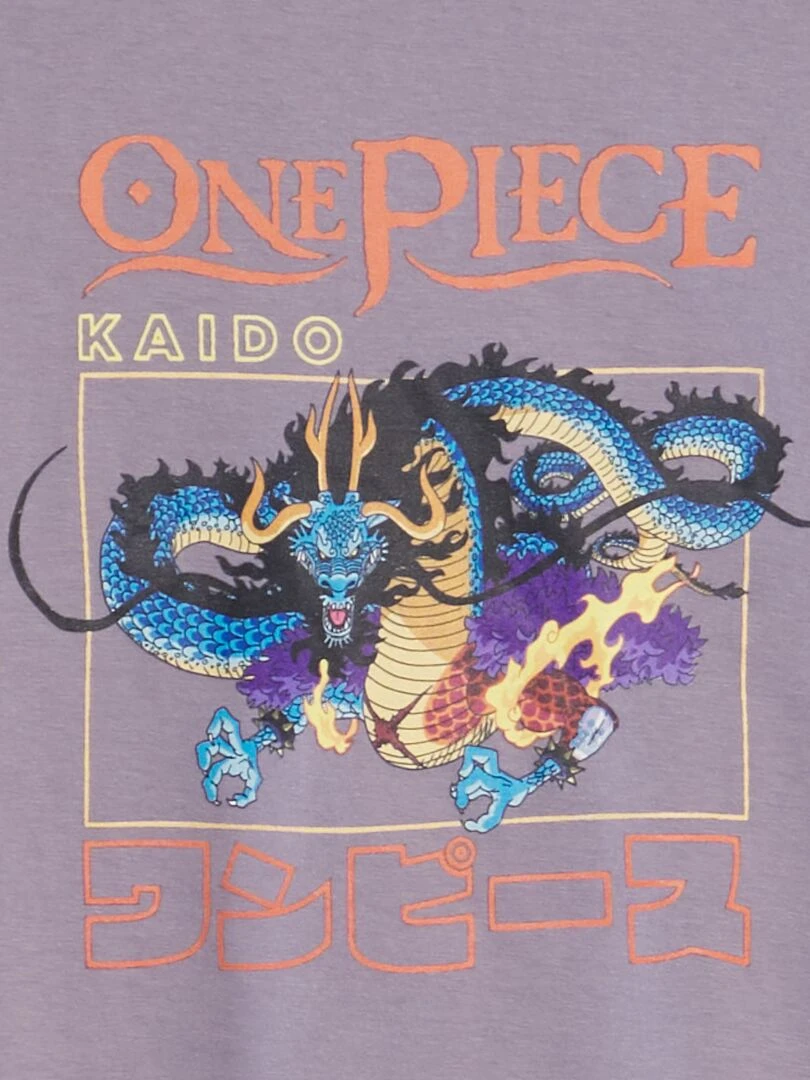 T shirt imprimé 'One piece' Violet