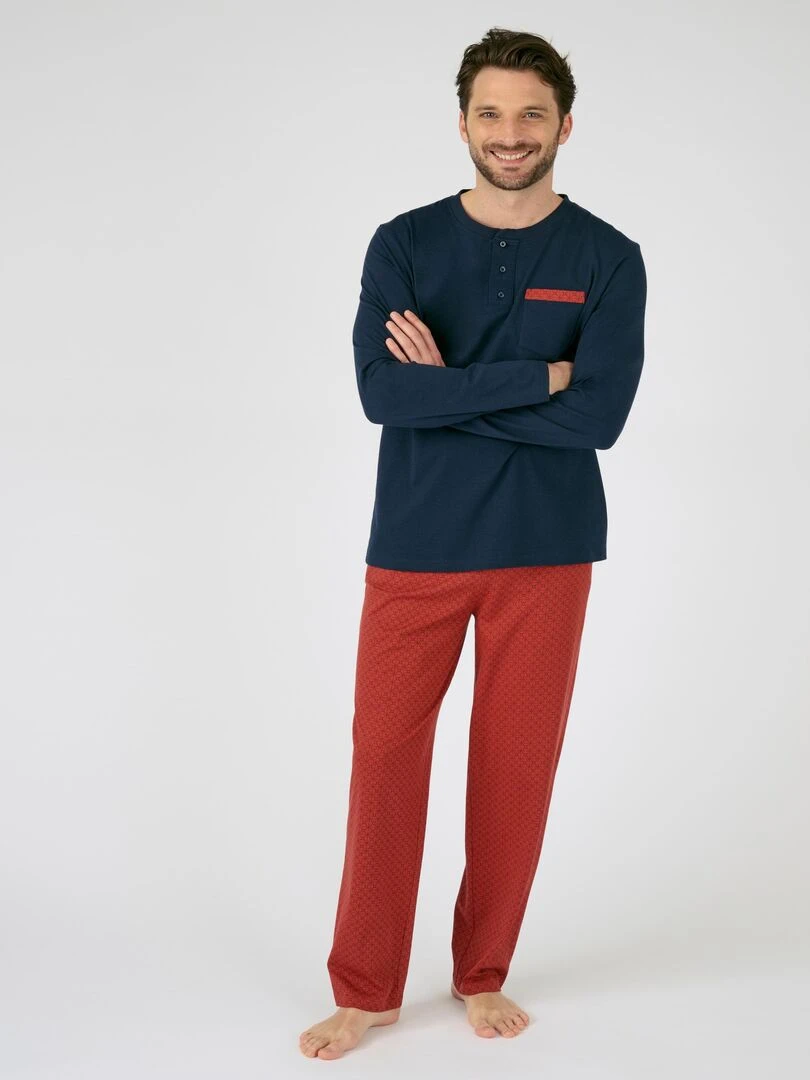 Pyjama en maille jersey Damart Rouge brique