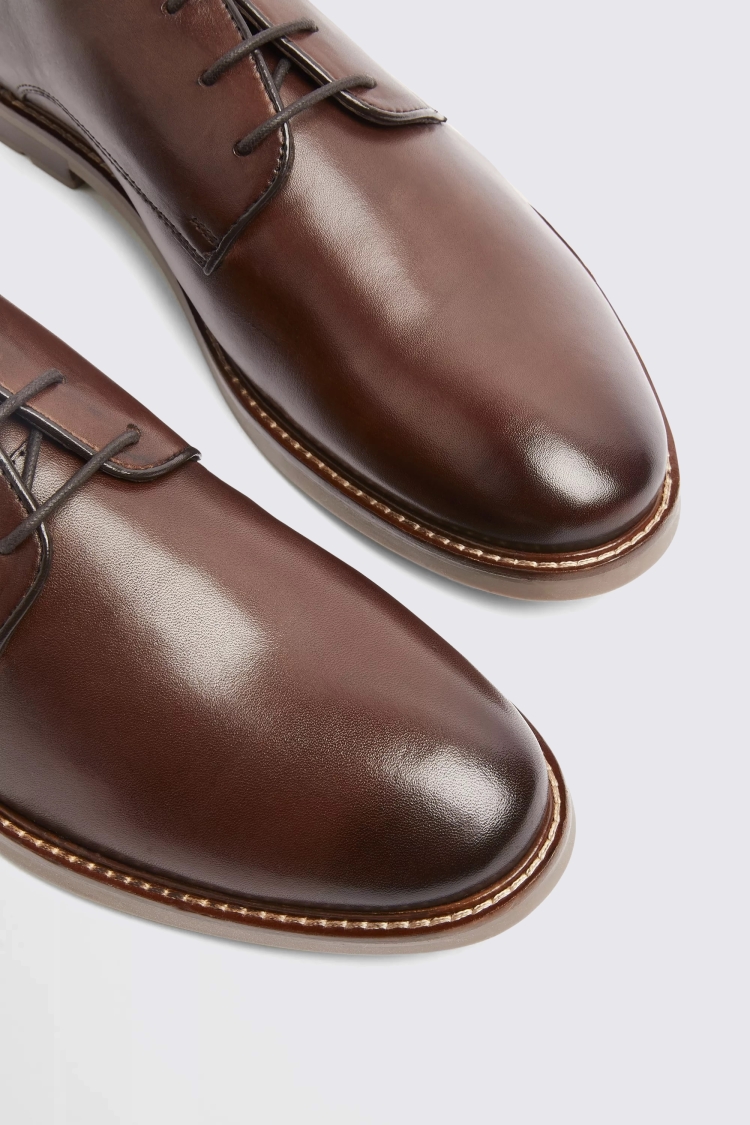 John White Carter Rogue Brown Plain Derby Shoes    Buy Online at Moss