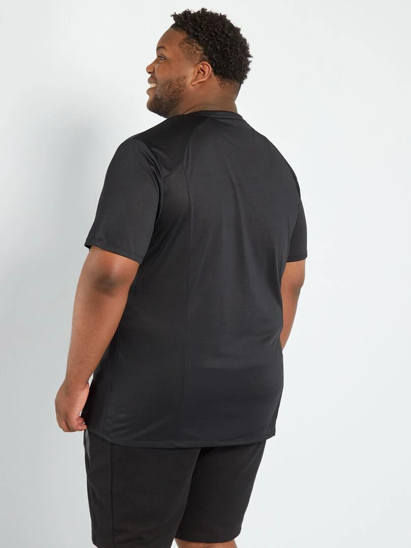 T shirt de sport uni   noir