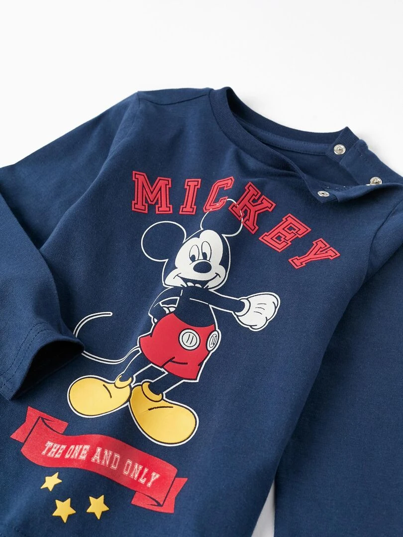 T shirt en Coton Bébé Garçon 'Mickey' MICKEY Bleu foncé