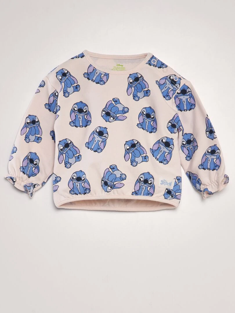 Sweat 'Disney' manches volantées Rose