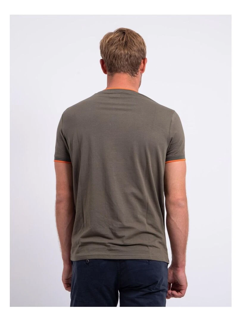 T shirt col rond pur coton NENABAR   Kaki