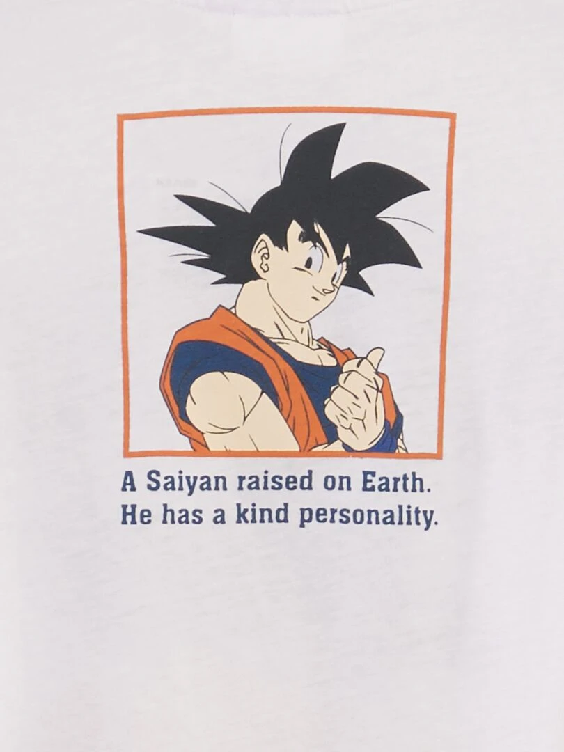 Tee shirt imprimé 'Dragon Ball Z'   blanc