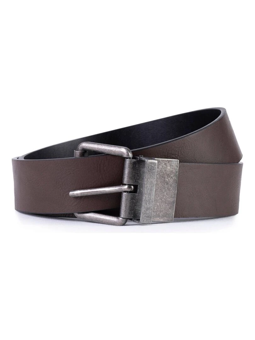 Ceinture 2 en 1 réversible Noir/Marron Noir Marron Noir