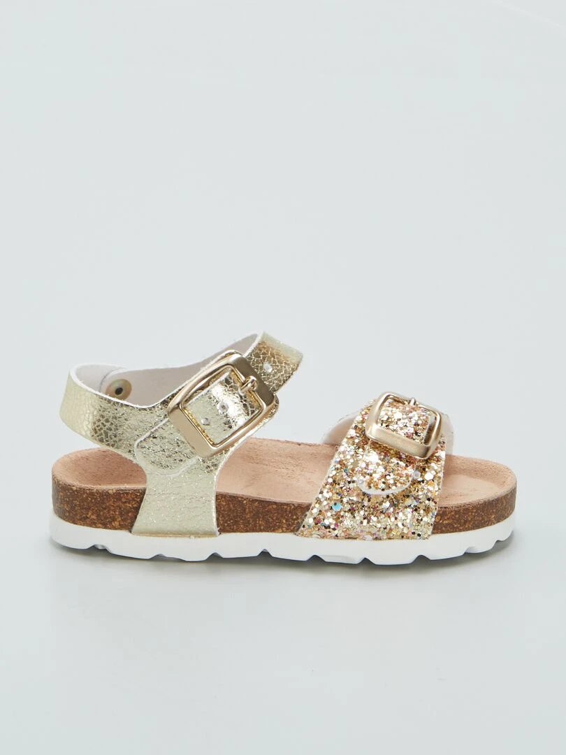 Sandales à brides dorées Doré