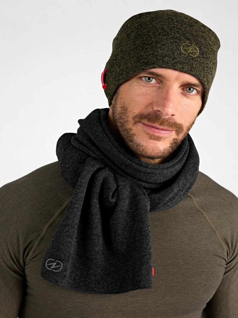 Bonnet maille polaire chaude mixte Thermolactyl DamartSport Kaki