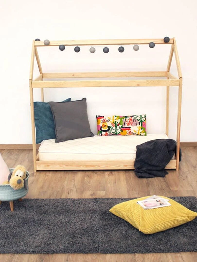 Matelas Bébé aux extrait d'huile de SOJA Tissu 100% Bio Coton Fabriqué en France Blanc