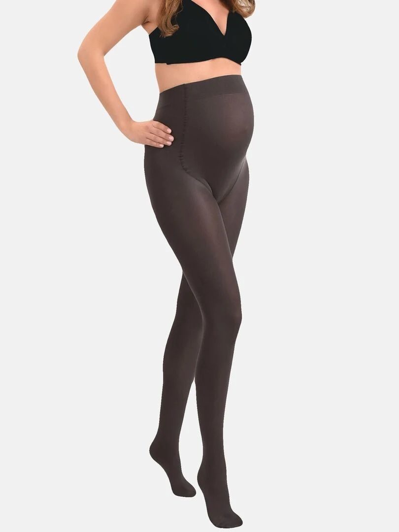 Collants de grossesse opaques confortables 60den (Mamsy) Gris