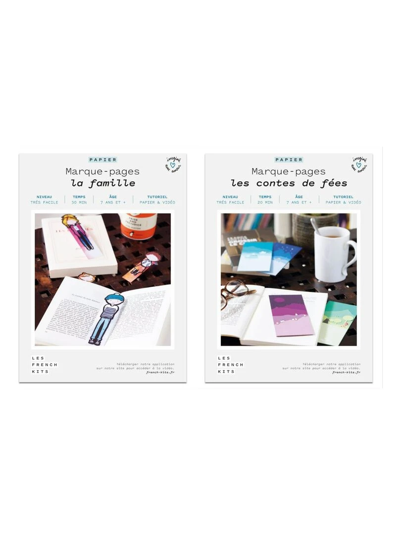 2 Coffrets DIY papier 12 marque pages N/A