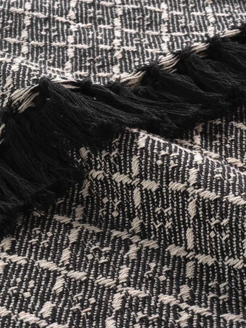 Plaid 125 x 150 cm Janna   Noir