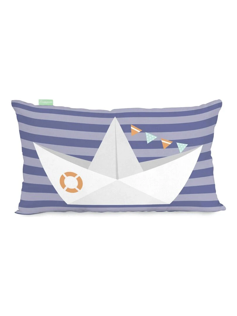 Housse de coussin Sailor "Happyfriday"   Blanc