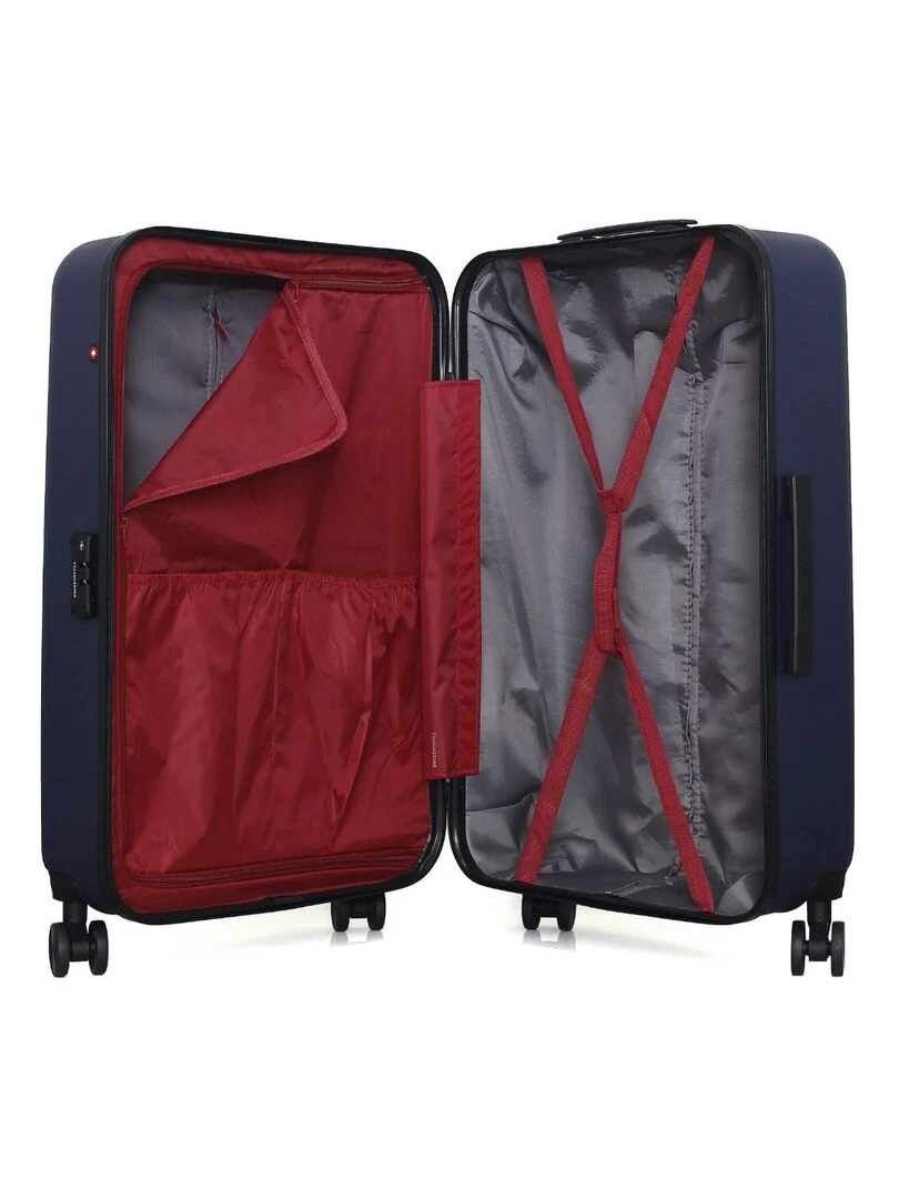 SWISS KOPPER   VALISE GRAND FORMAT ABS ZURICH 4 ROUES 75 CM   Bleu marine