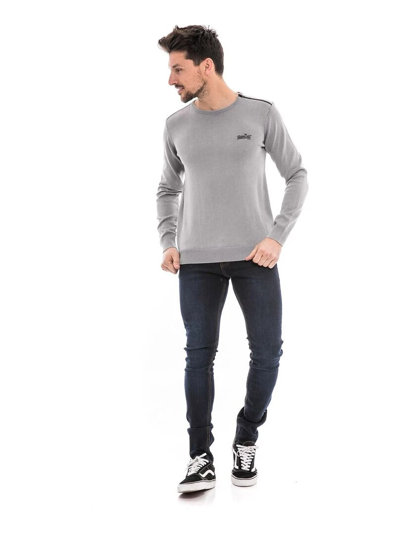 Pull col rond AXILO   Bleu