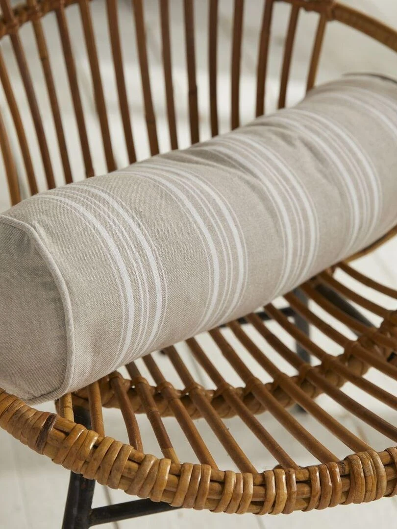 Coussin polochon imprimé 'CHARME' 'TODAY' Beige