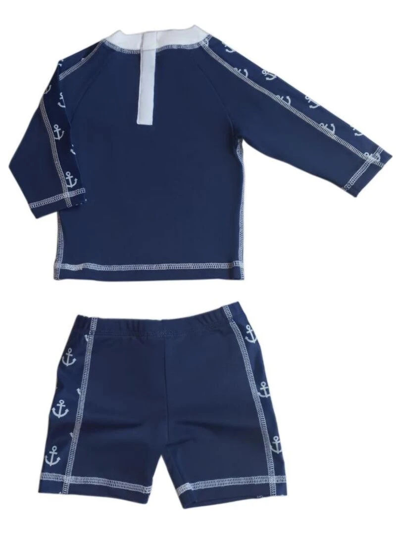 Ensemble Anti UV garçon : Loup Bleu Bleu